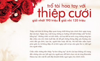 Trổ tài hoa tay với thiệp cưới để nhận giải thưởng lớn - Blog Marry