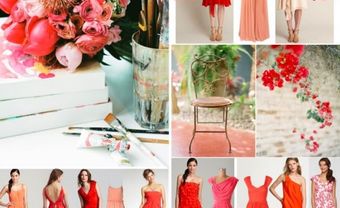 Nổi bật với theme cưới màu đỏ san hô - Blog Marry