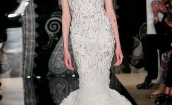 Áo cưới đuôi xòe Reem Acra 2014 - Blog Marry