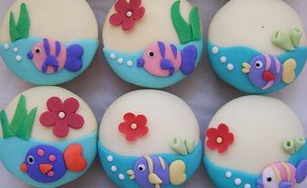 Cupcake xanh dịu mát cho đám cưới ở biển - Blog Marry