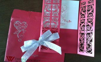 Thiệp cưới đẹp màu hồng cắt laser tinh xảo - Blog Marry