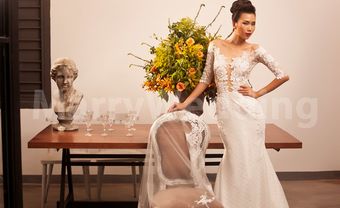 Váy cưới ren đuôi cá của Trương Thanh Hải - Blog Marry