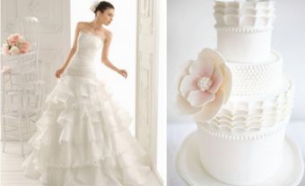 Sự giống nhau thú vị giữa váy cưới và bánh cưới - Blog Marry