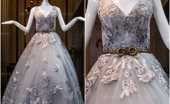 4 mẫu váy cưới màu xám mới lạ cho ngày cưới độc đáo của cô dâu
