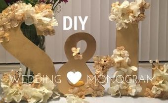 DIY: Tự làm bảng Monogram tên cô dâu chú rể - Blog Marry