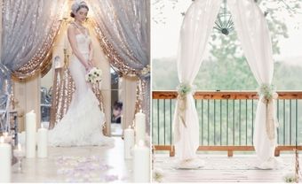 32 Cách làm tiệc cưới lộng lẫy với lụa - Blog Marry