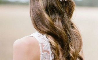 10 Kiểu Tóc Buộc Nửa Đính Lược Cài Đẹp Cho Cô Dâu 2016 - Blog Marry