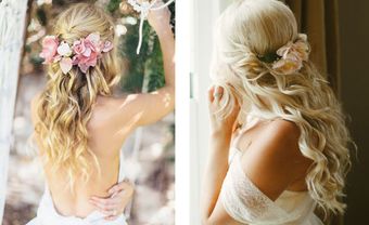 Kiểu Tóc Cô Dâu Đẹp 2016: Tóc Cài Hoa Hồng - Blog Marry