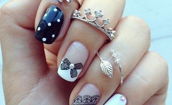 14 mẫu nail hình nơ xinh xắn dành cho tân nương - Blog Marry