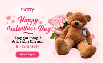 Tặng gấu khổng lồ & hoa hồng dịp Valentine's Day! - Blog Marry