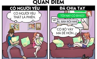 Chết cười bộ tranh éo le cuộc đời khi có người yêu và đã chia tay - Blog Marry