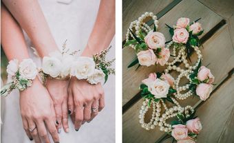 Hoa cưới đeo tay dáng dài 'gây bão' mùa cưới 2017 - Blog Marry