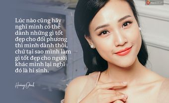 Hoàng Oanh và những câu nói chạm đến trái tim về tình yêu đầy xúc cảm, trải nghiệm! - Blog Marry