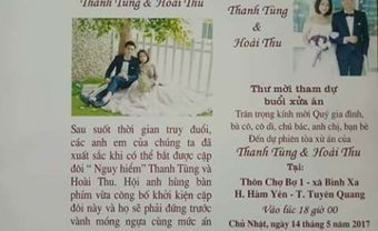 Tấm thiệp mời cưới ‘lệnh bắt giữ’ có 1-0-2 gây sốt - Blog Marry