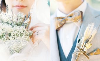 Hài hòa cách phối hoa cài áo chú rể và hoa cưới cô dâu - Blog Marry