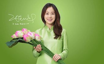 Kim Tae Hee -  Đại sứ thương hiệu Everon e ấp trong tà áo dài Việt - Blog Marry