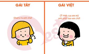 Bộ ảnh hài hước so sánh sự khác biệt giữa gái tây và gái việt - Blog Marry