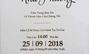 Cuối cùng thiệp cưới của Trường Giang - Nhã Phương cũng đã được hé lộ - Blog Marry