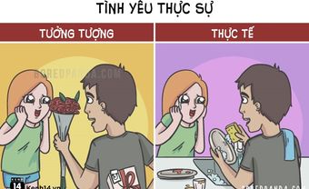 Bộ tranh "bóc phốt" tình yêu trong tưởng tượng khác thực tế như thế nào? - Blog Marry