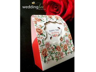 Hộp quà cưới lazer hoa đỏ - Hộp quà cưới - Wedding Bee - Hình 5