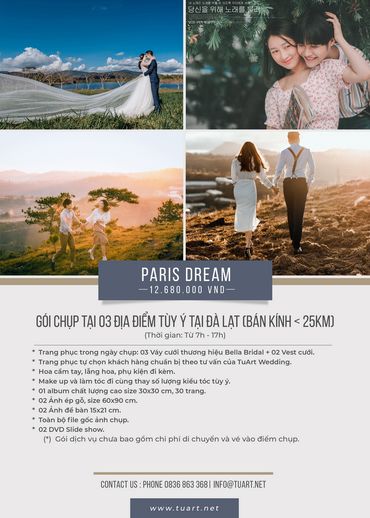 Paris Dream - TuArt Wedding Đà Lạt - Hình 1